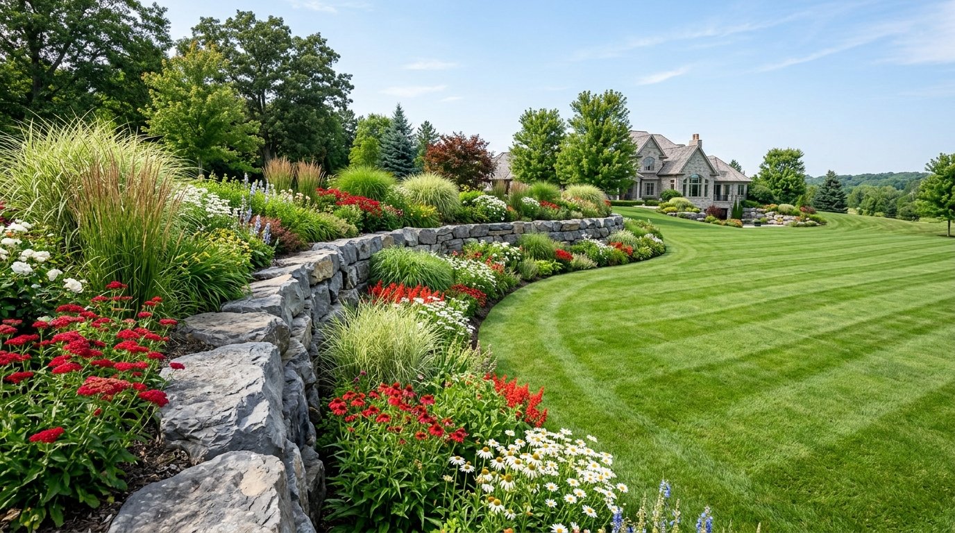 Basalt Boulder Retaining Wall