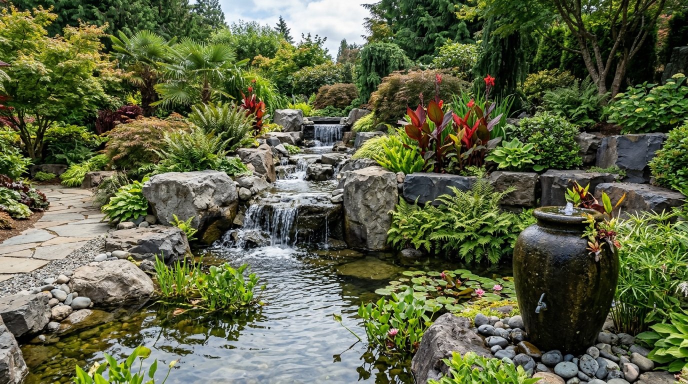 Multi-Tier Natural Basalt Cascade