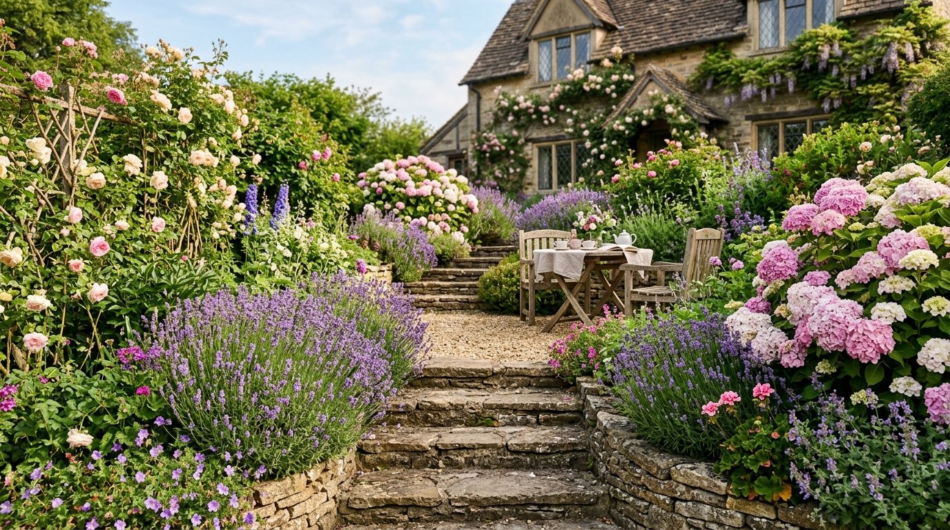 English Cottage & Fragrant Herb Garden