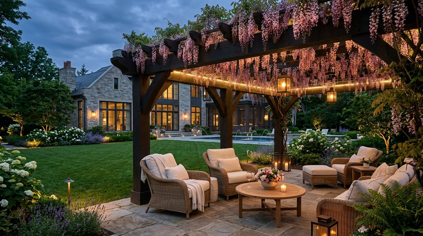 Floral Pergola Lounge
