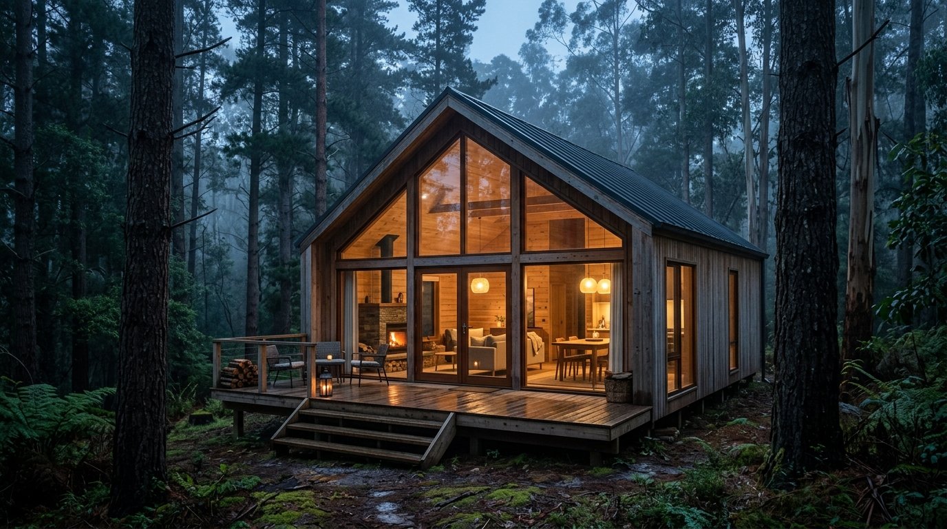 The Glass-Front Nordic Cabin
